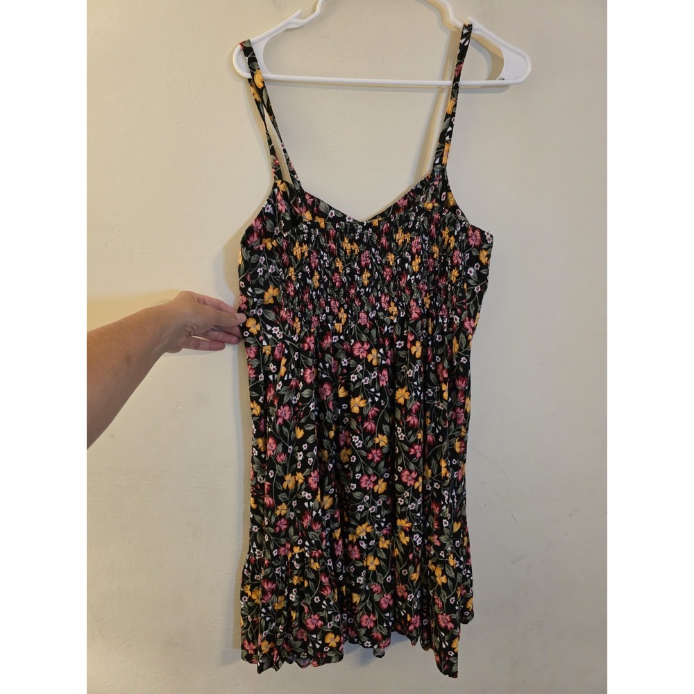 Old Navy Floral Strapless Dress - Black, Pink, Yellow